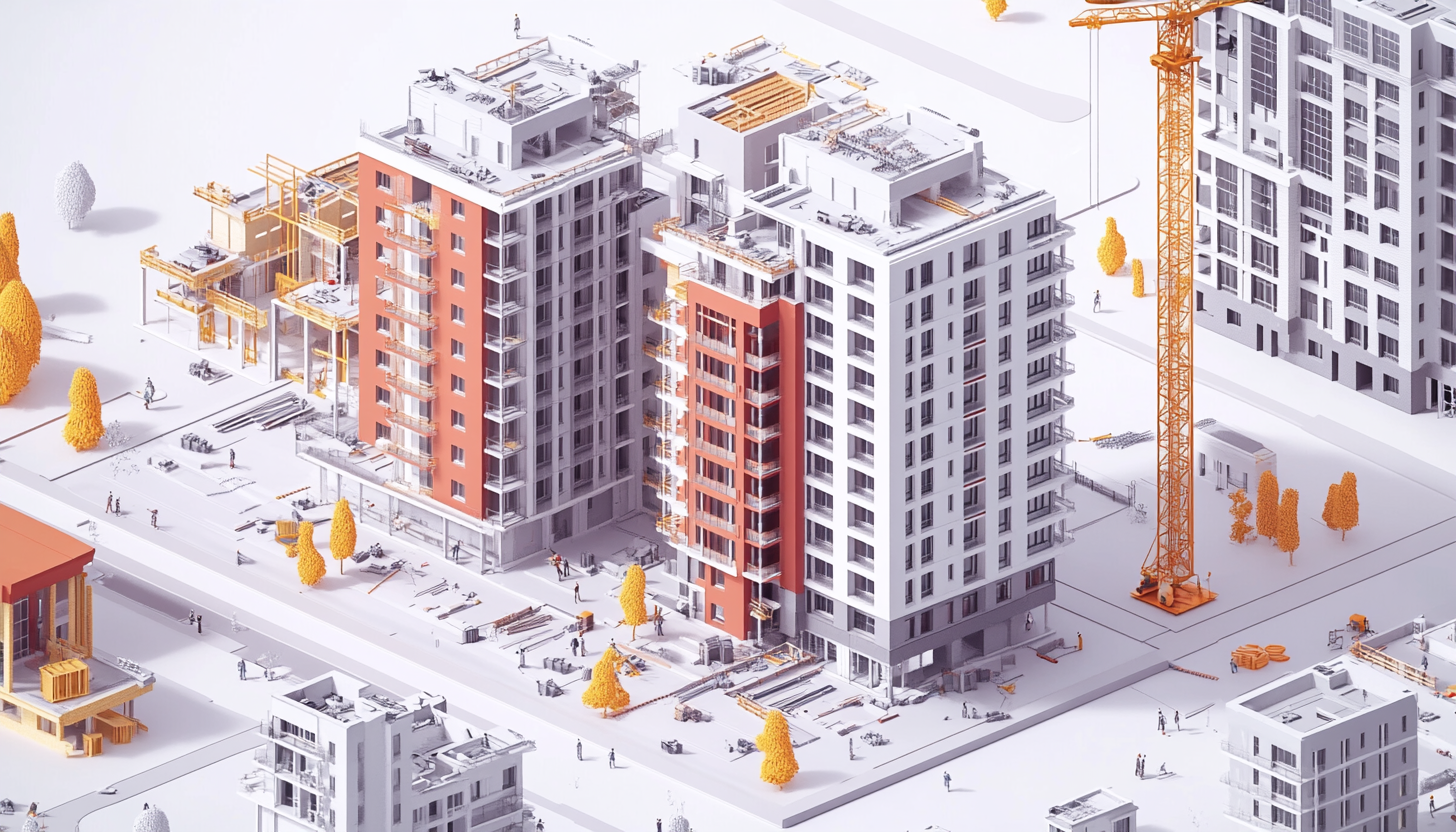 A rendering of a block of new condominium developments