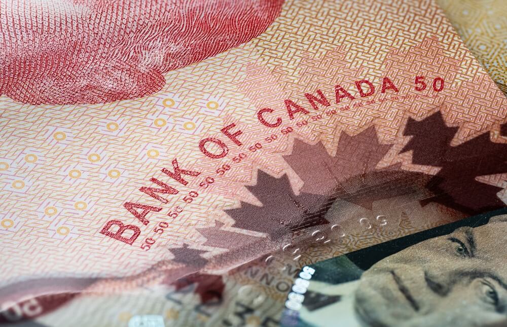 Vancouver, BC, Canada - October 23, 2024 Bank of Canada from a Canadian 50 Dollar Bill