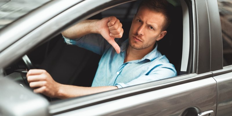 Unhappy driver