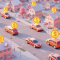 homes and cars with dollar signs