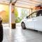 Home suburban countryside modern car and ATV double garage interior